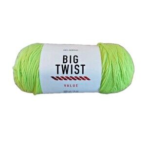 Big Twist Value Yarn, Slime, 4 Medium, Worsted, 6 oz 380 yds, 100% Acrylic - New